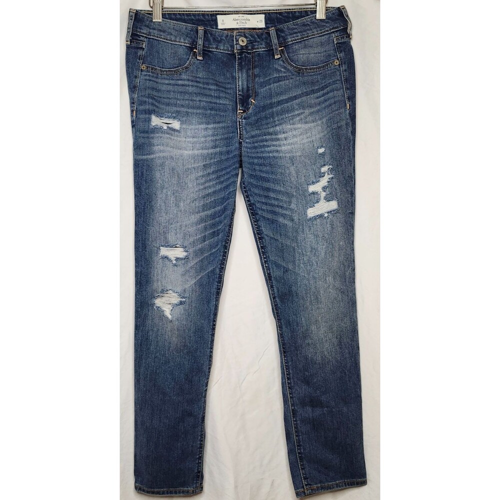 Vintage Abercrombie & Fitch 90s Straight Jeans 8/29 USA Made Distressed